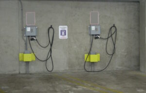 Bornes charge parking